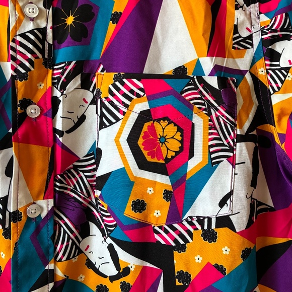 Just Attitude Samurai And Floral Pattern Shirt - Picture 5 of 5